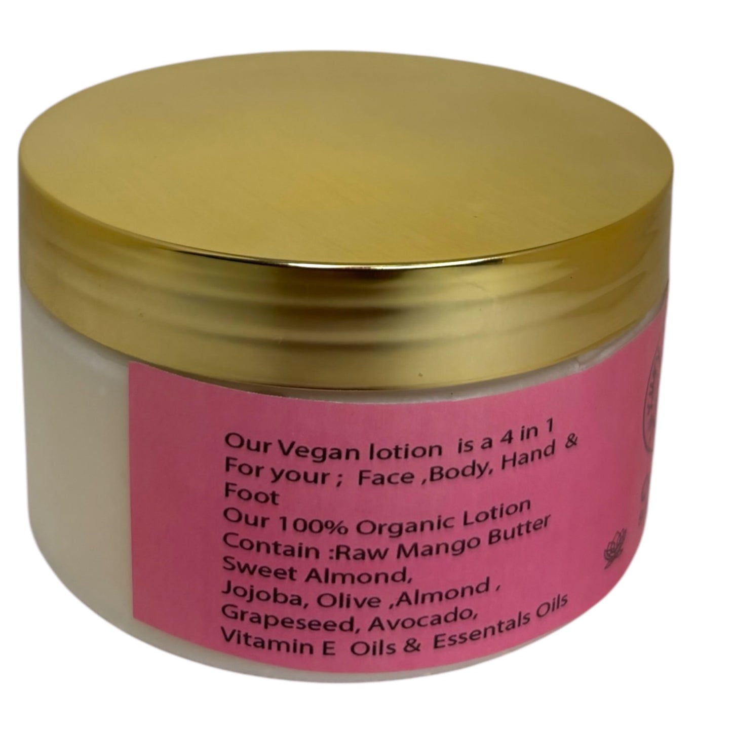 4 in one Hands, Face, Feet, Body Mango Butter Cream 8 oz Scent Sweet Orange