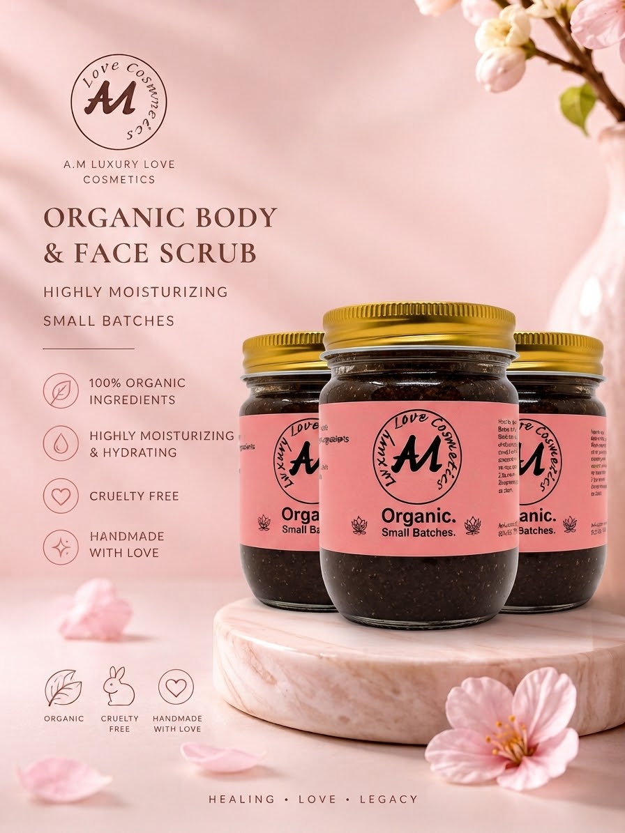 Organic Brown  Sugar Lavender Face& body Scrub