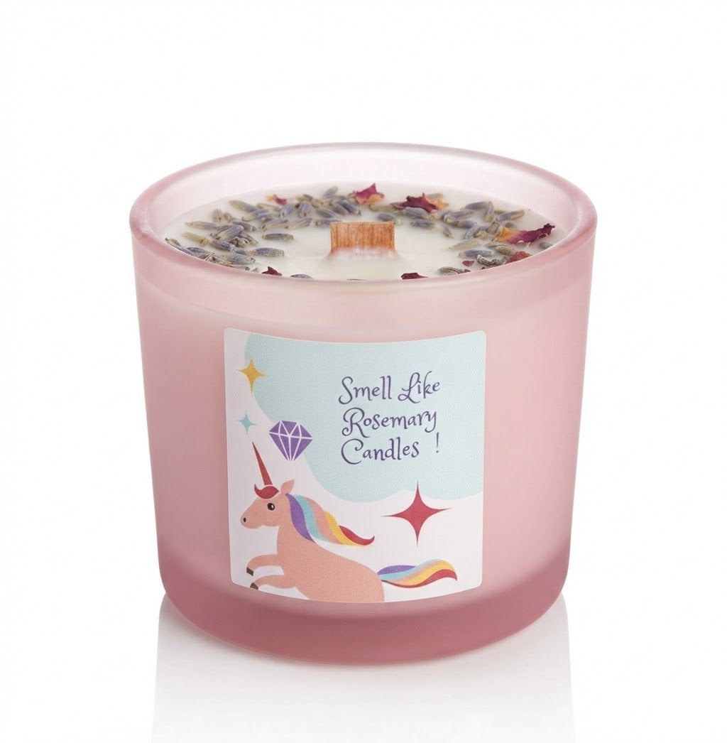 Organic Soy Candle – Rosemary & Rose (9 oz)